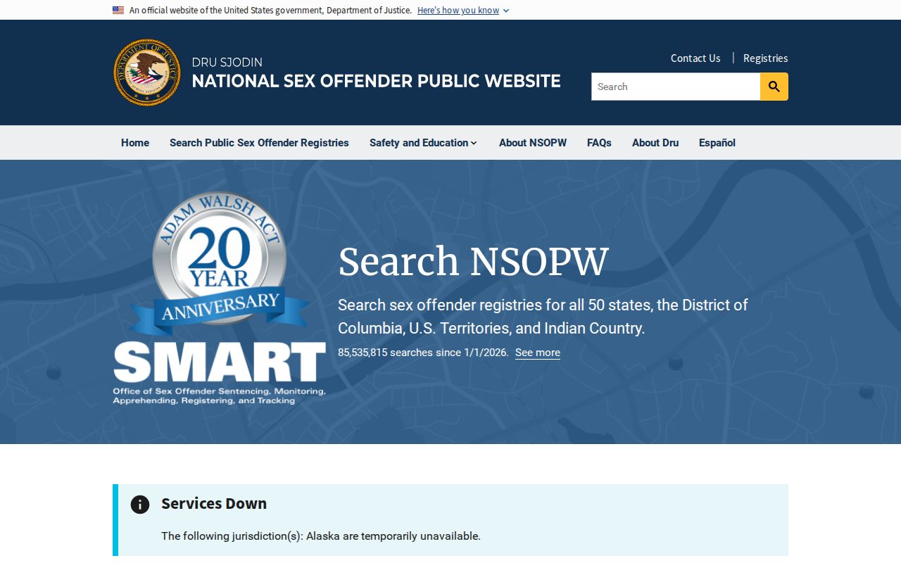 National cross-state sex offender search for Cass County residents